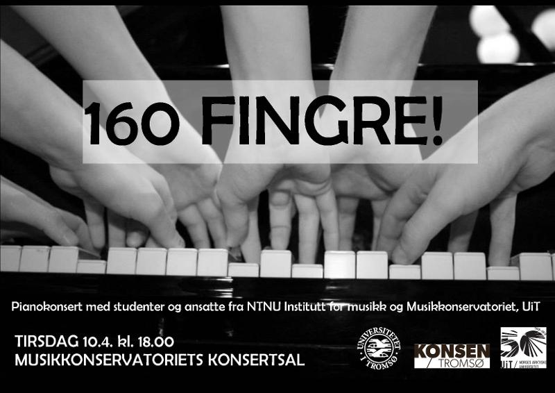 Plakat for konserten 160 fingre